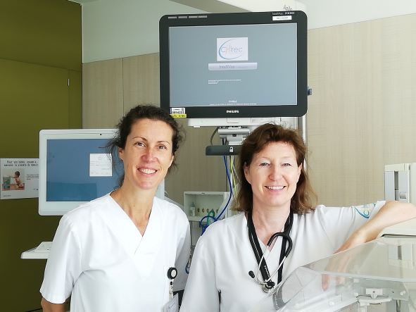 Dr Aude Helsmoortel :à gauche Dr Dominique Grossman:  à droite