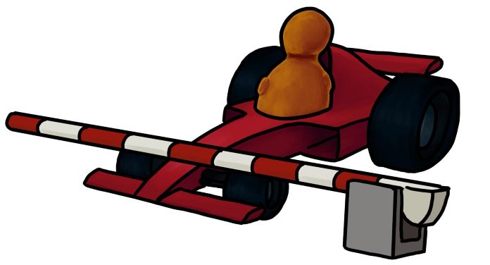 Cellule de levure fonçant vers un stop. Crédit: Nguyen Tâm Johan (EPFL) Compromis entre risque et vitesse